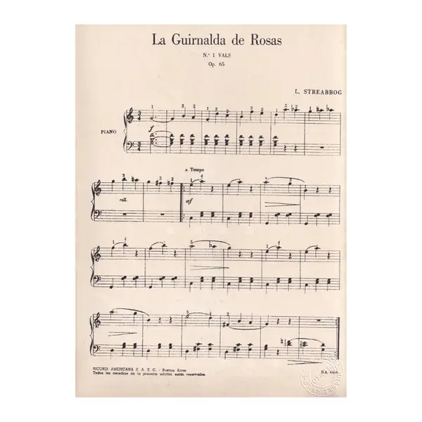 A Grinalda De Rosas  - Op.65 N.1  (Edição Antiga)