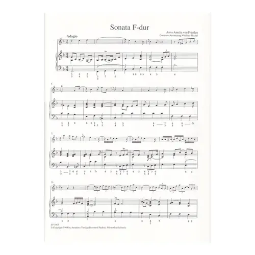 Sonata F major Anna Amalia von Preussen