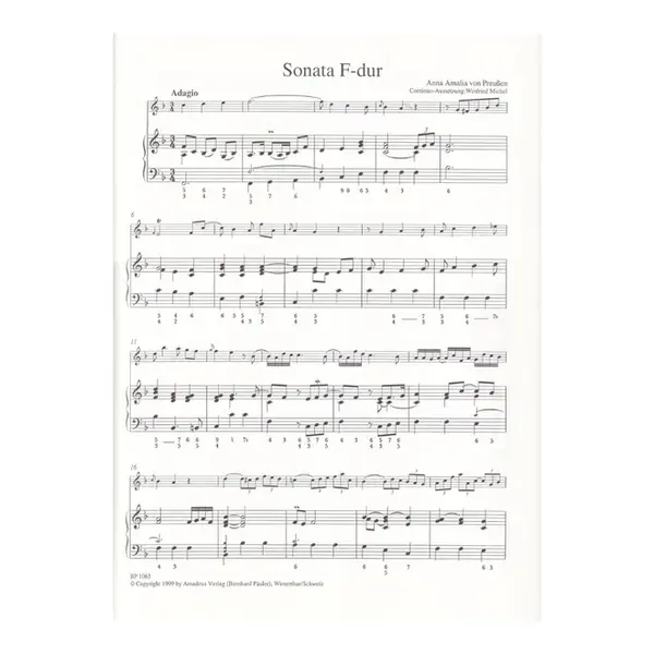 Sonata F major Anna Amalia von Preussen