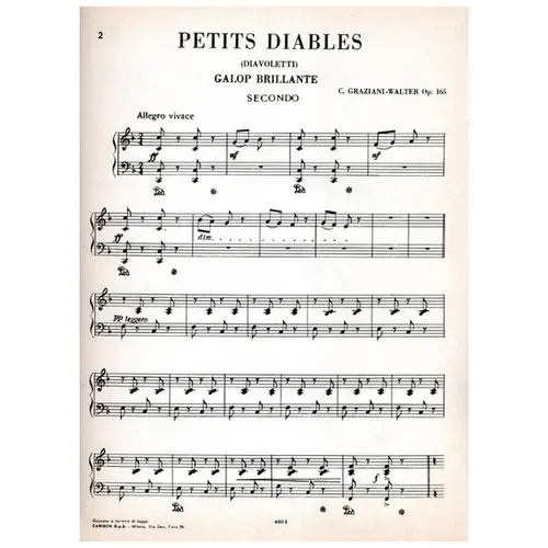 Scelte Composizioni per piano a 4 mani - op. 165 Galop Brillante