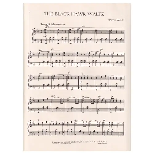 The Black Hawk Waltz for piano
