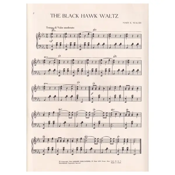 The Black Hawk Waltz for piano
