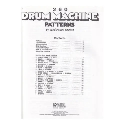 260 Drum Machine Patterns