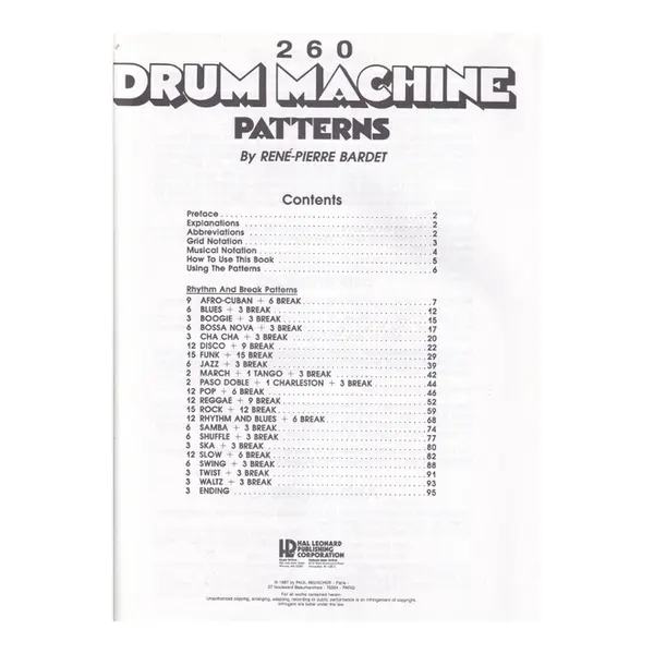 260 Drum Machine Patterns