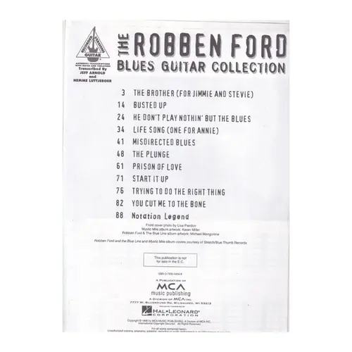 The Robben Ford Blues Guitar Collection