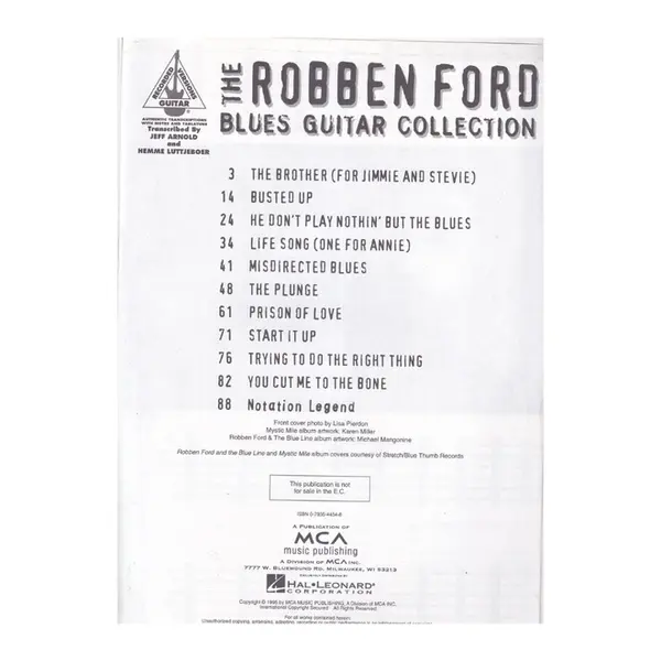 The Robben Ford Blues Guitar Collection
