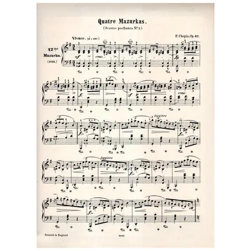 Mazurka N.2 - Op.67 N.1 In G