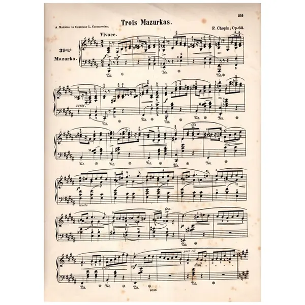 Mazurka N.39 - Op.63 N.1 In B