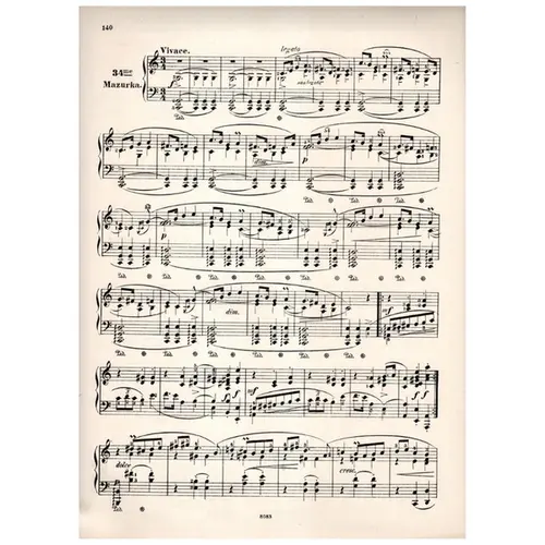 Mazurka N.34 - Op.56 N.2 In C