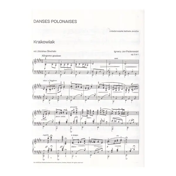 The Most Beautiful Paderewski for Piano