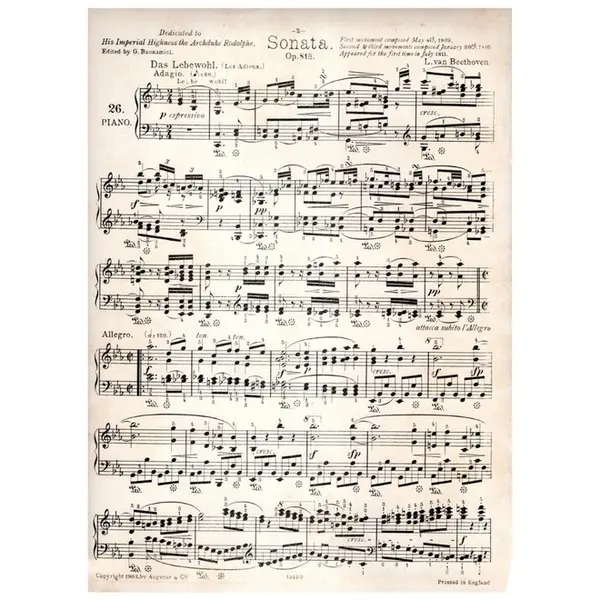 Sonata n. 26 op. 81 E flat major