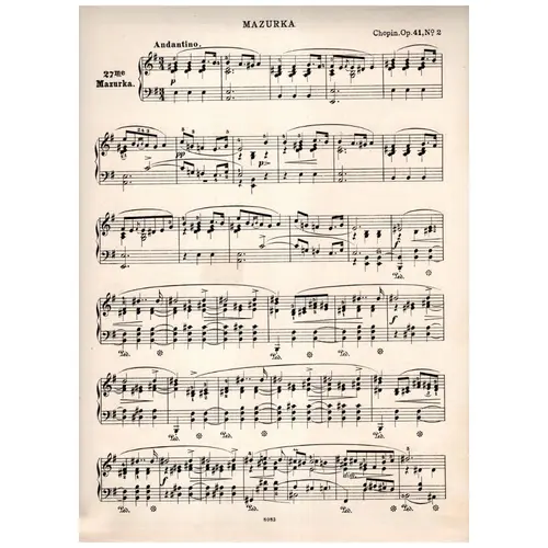 Mazurka N.27 - Op.41 N.2 In E Min