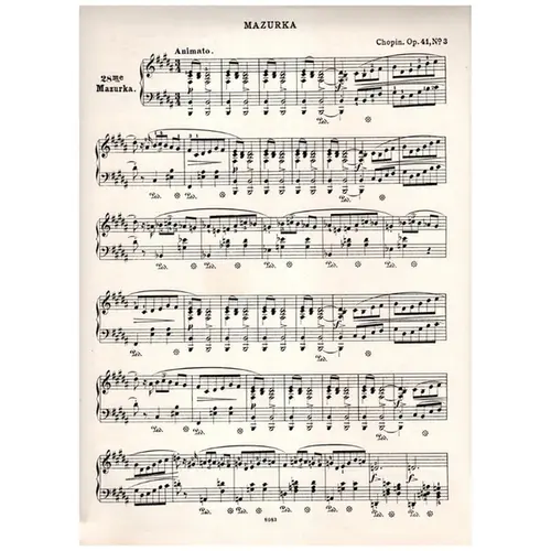 Mazurka N.28 - Op.41 N.3 In B