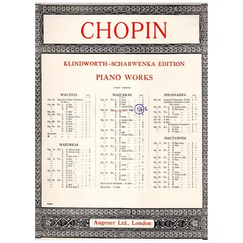 Mazurka Op.33 N.1 In G Sharp Min