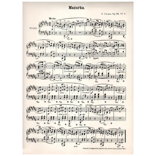 Mazurka Op.33 N.1 In G Sharp Min