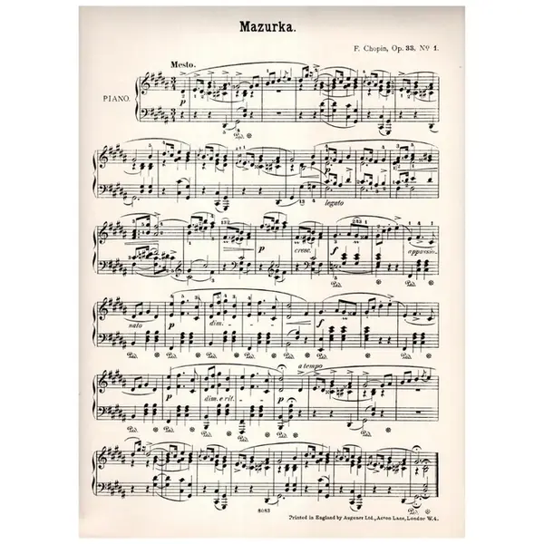 Mazurka Op.33 N.1 In G Sharp Min