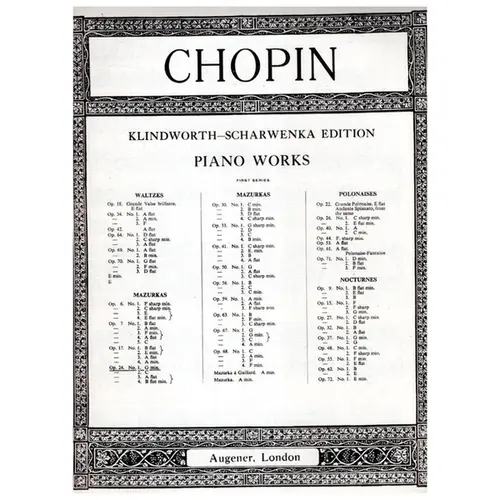 Mazurka N.14 - Op.24 N.1 In G Min
