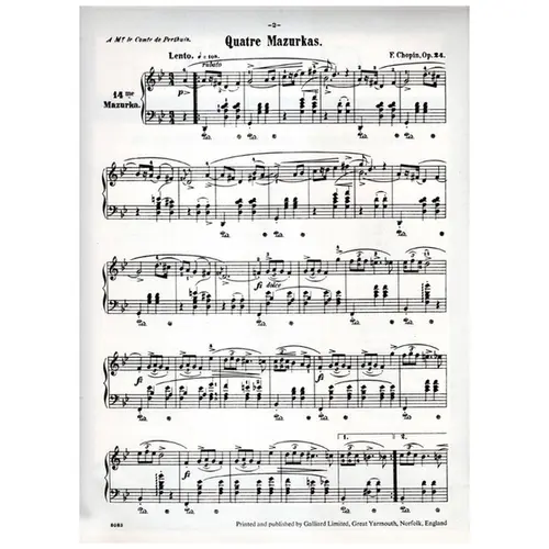 Mazurka N.14 - Op.24 N.1 In G Min