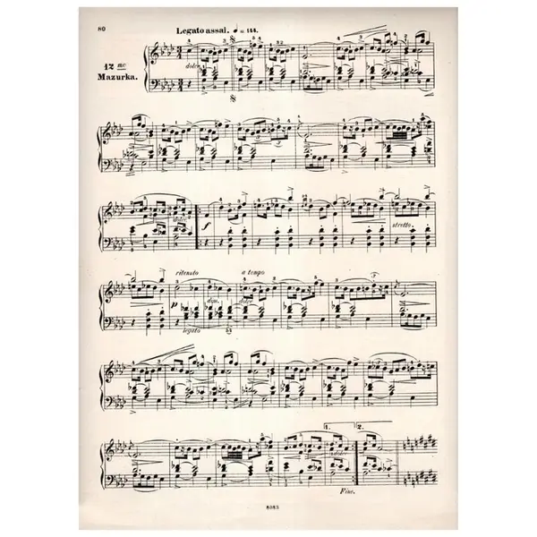 Mazurka N.12 - Op.17 N.3 In A Flat