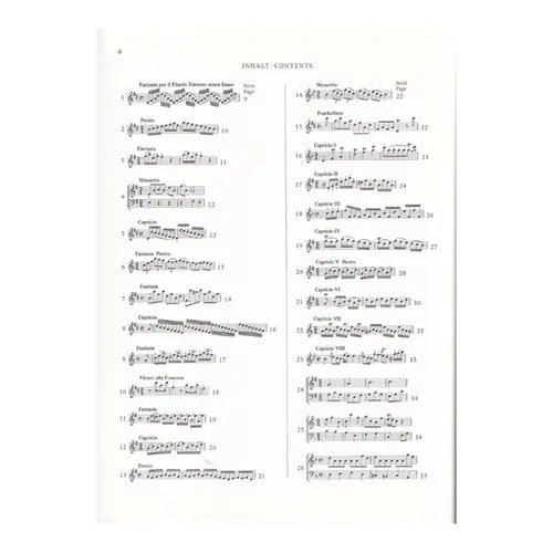 Caprices, fantasias and beginner's pieces for flute and With Bass continuo