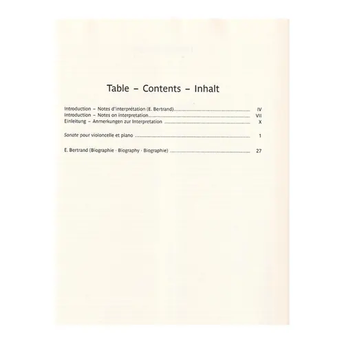 Sonate pour violoncelle et Piano