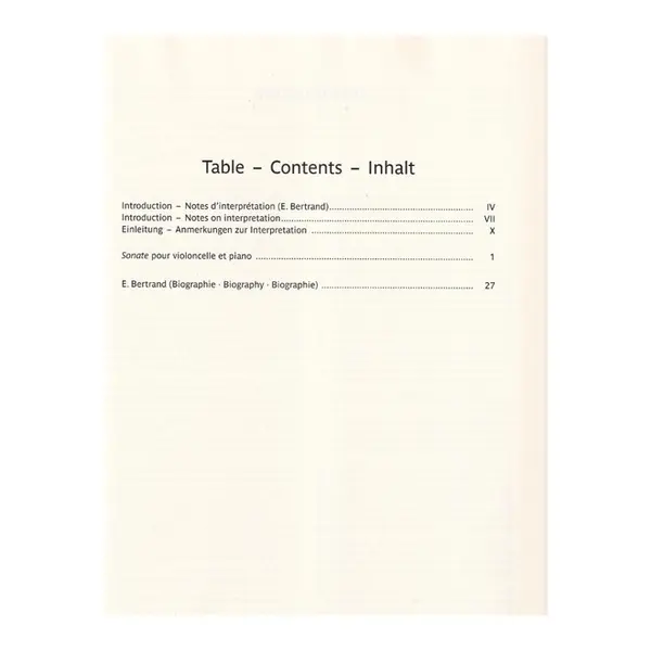 Sonate pour violoncelle et Piano