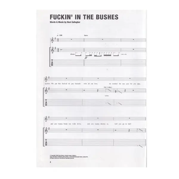 Oasis - Standing On The Shoulder Of Giants - Guitar