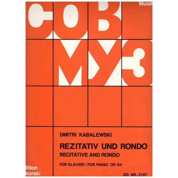 Rezitativ und Rondo for piano op. 84