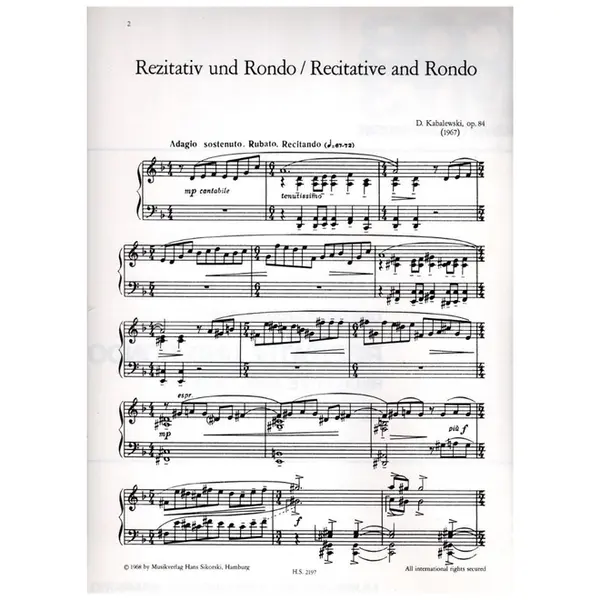 Rezitativ und Rondo for piano op. 84