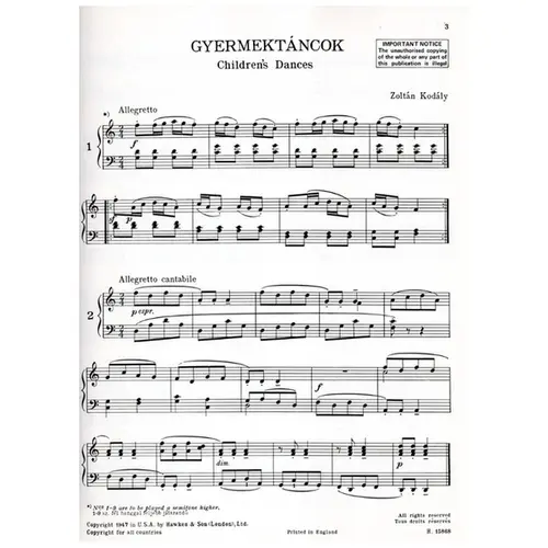 Gyermektancok - Children's Dances