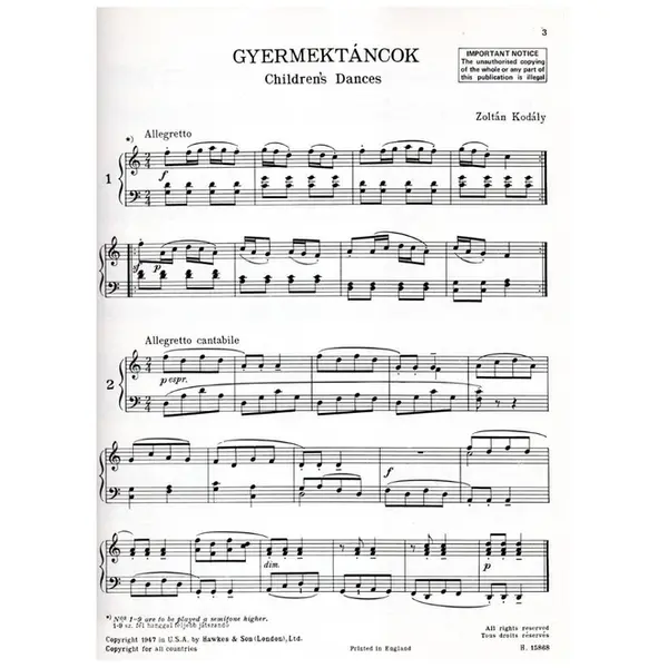 Gyermektancok - Children's Dances