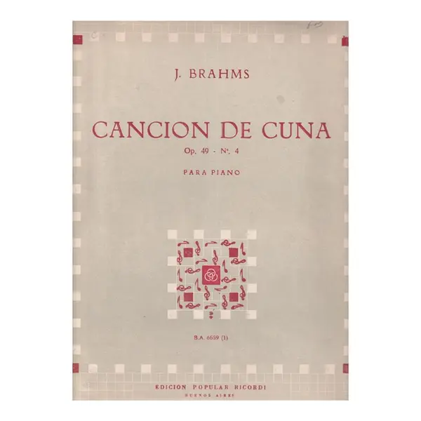 Cancion De Cuna Op.49 N.4