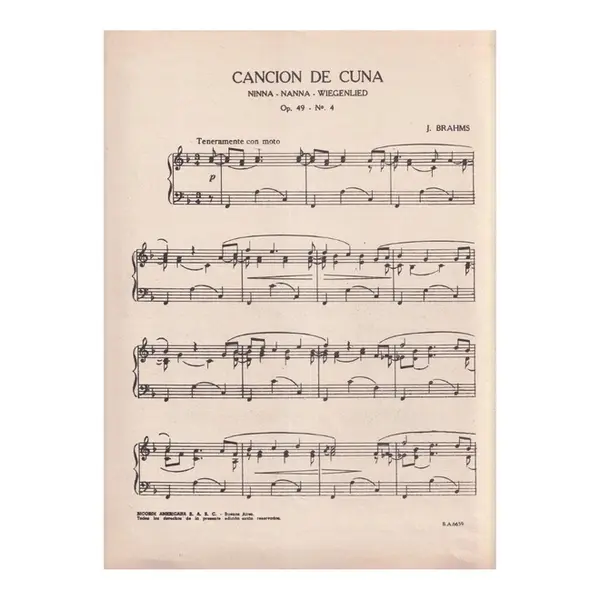 Cancion De Cuna Op.49 N.4