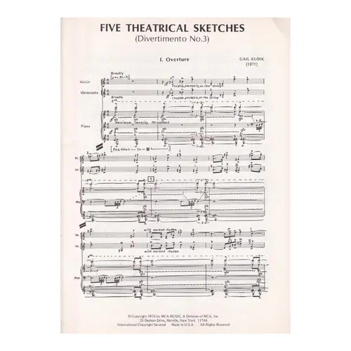 Five Theatrical Sketches