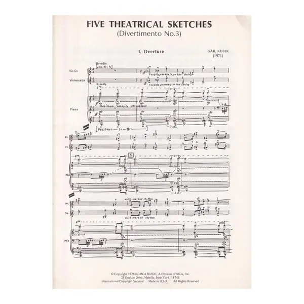 Five Theatrical Sketches