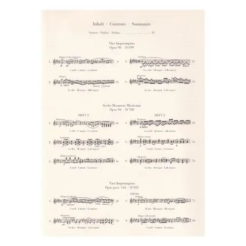 Impromptus  / Moments Musicaux - Urtext