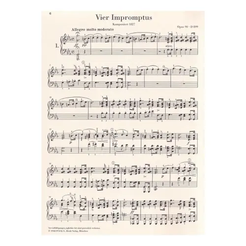Impromptus  / Moments Musicaux - Urtext
