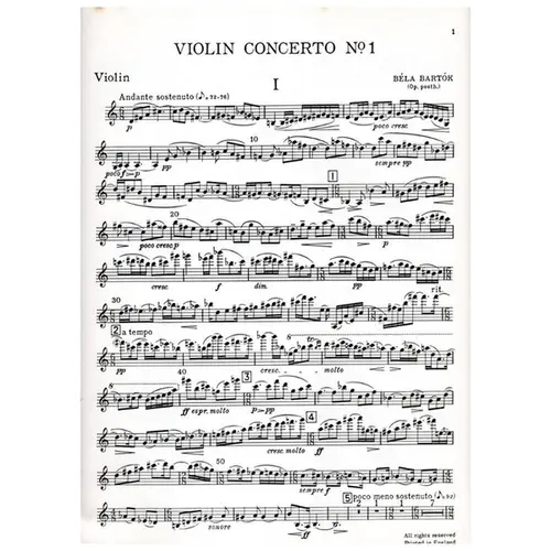 Violin Concerto N.1 - Op.Post - violino and piano