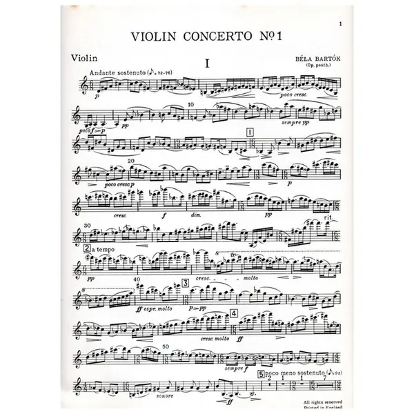 Violin Concerto N.1 - Op.Post - violino and piano