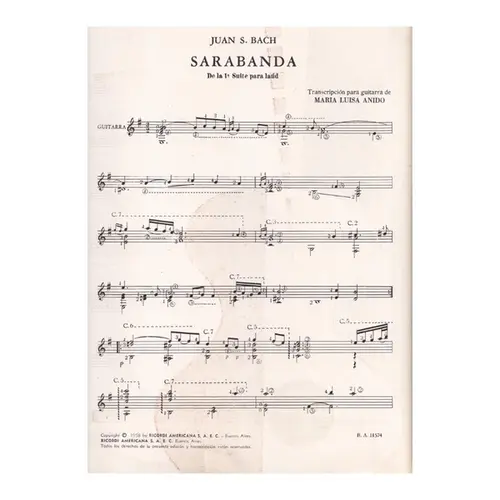 Sarabanda De La 1.Suite Para Laud