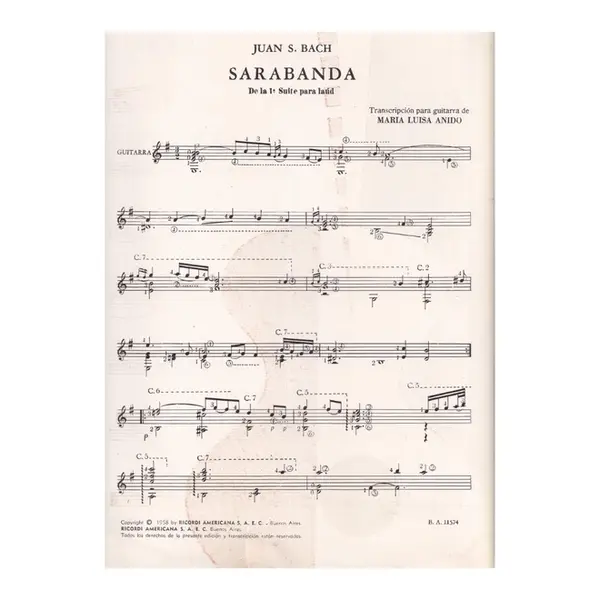 Sarabanda De La 1.Suite Para Laud