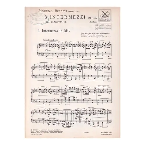 3 Intermezzi Op.117