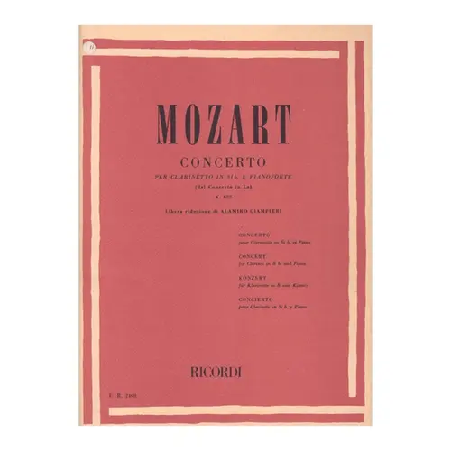 Concerto In Si B - Kv 622 para Clarinete