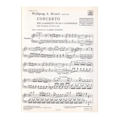 Concerto In Si B - Kv 622 para Clarinete