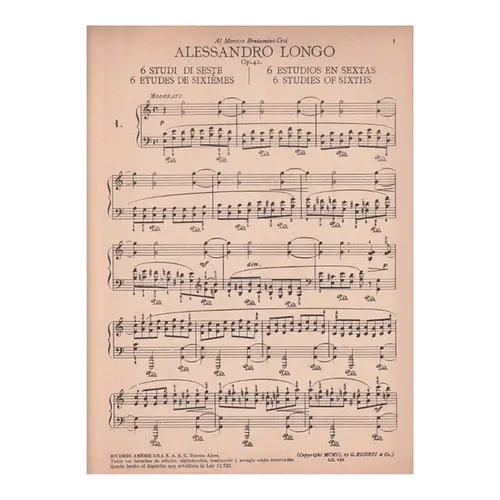 6 Estudios De Sextas - Op.42