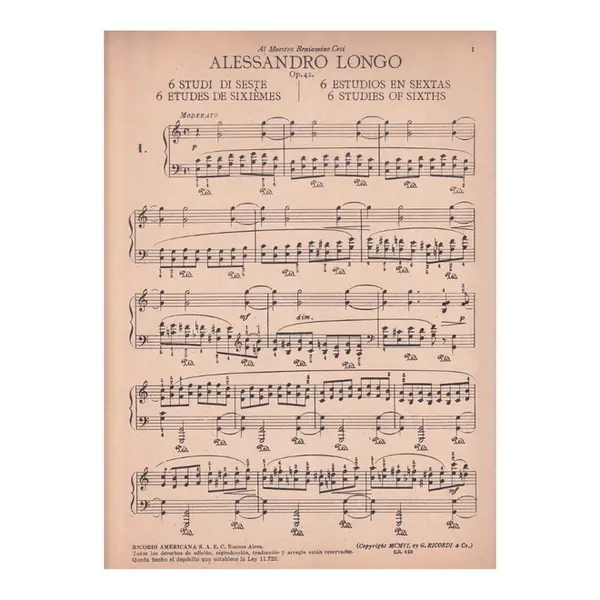 6 Estudios De Sextas - Op.42