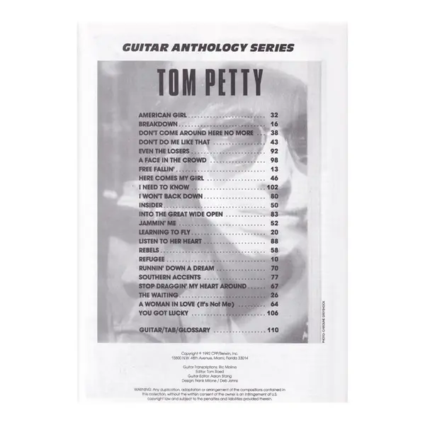 Tom Petty - Guitar Anthology Series