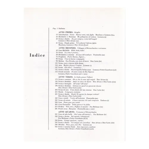 La Forza Del Destino - Vocal Score (Edição Antiga)