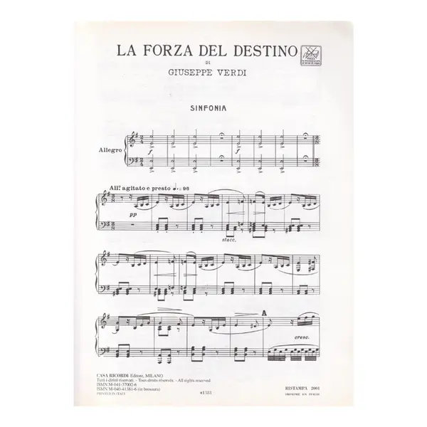 La Forza Del Destino - Vocal Score (Edição Antiga)