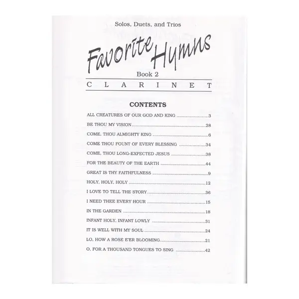 Favorite Hymns Book 2 - Clarinet
